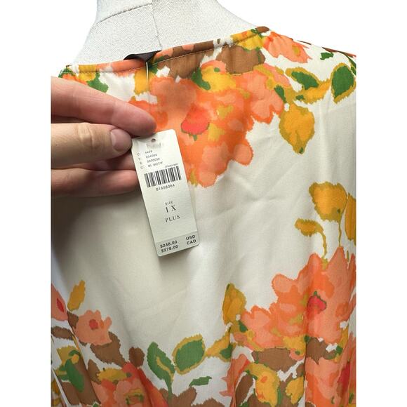 Anthropologie Vineet Bahl Floral Long-Sleeve Tiered Midi Maxi Dress - Picture 11 of 13